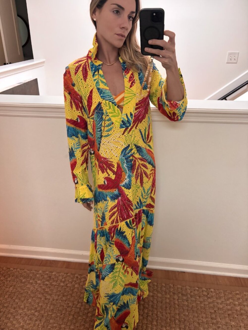 Farm Rio Macaw Leaf Maxi Dress - Picture 3 of 7